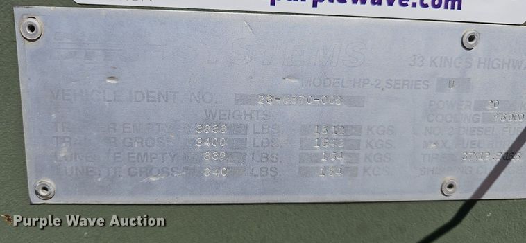 image for item EJ5634 Drash HVAC/generator trailer