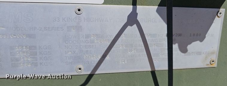 image for item EJ5634 Drash HVAC/generator trailer