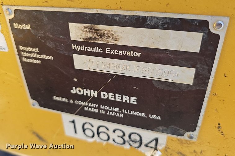 image for item EJ5681 2018 John Deere  245G LC excavator