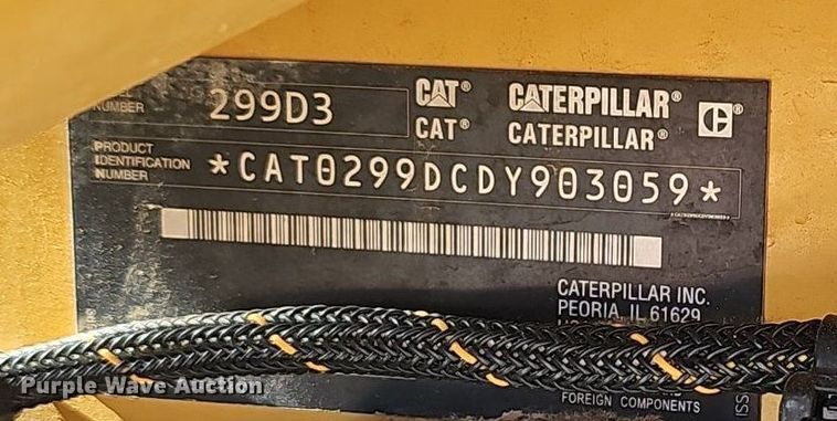 image for item EJ5683 2020 Caterpillar  299D3 tracked skid steer loader