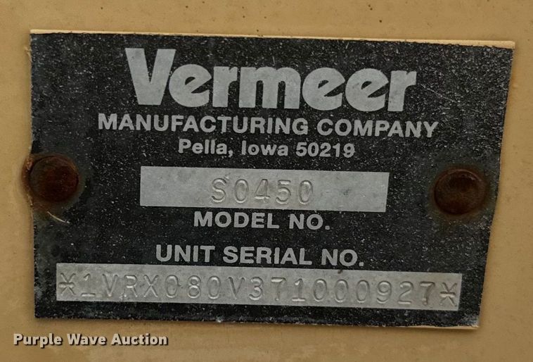 image for item EK1402 2007 Vermeer RT450 trencher