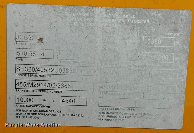 image for item EK1498 2014 JCB 510-56 telehandler