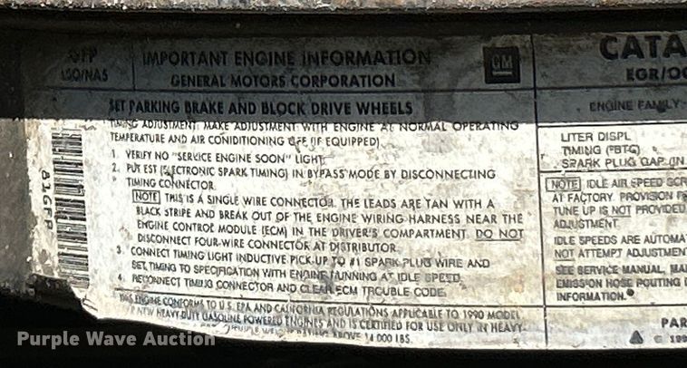 image for item EK4695 1990 GMC C6000 utility / service truck