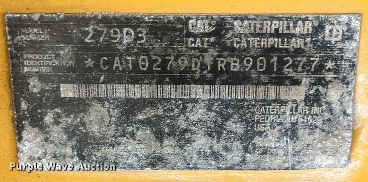 image for item EK8667 2019 Caterpillar  279D3 tracked skid steer loader