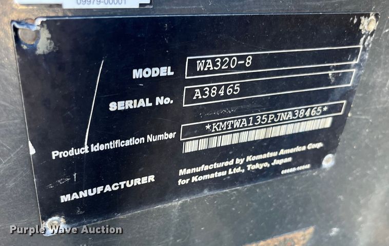 image for item EK8670 2018 Komatsu WA320-8 wheel loader