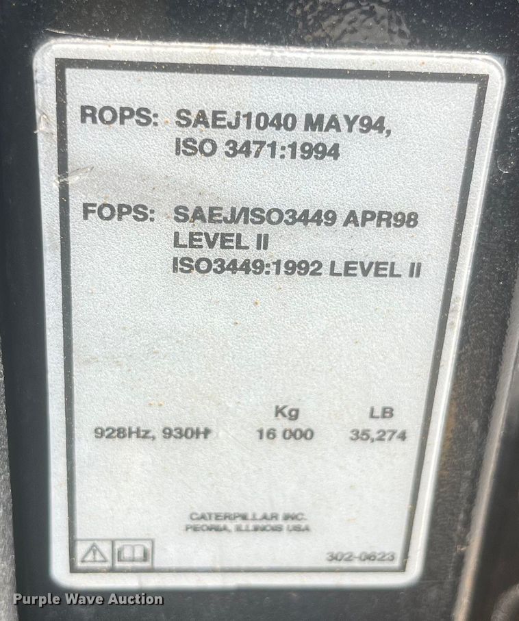 image for item EK8673 2010 Caterpillar  928HZ wheel loader