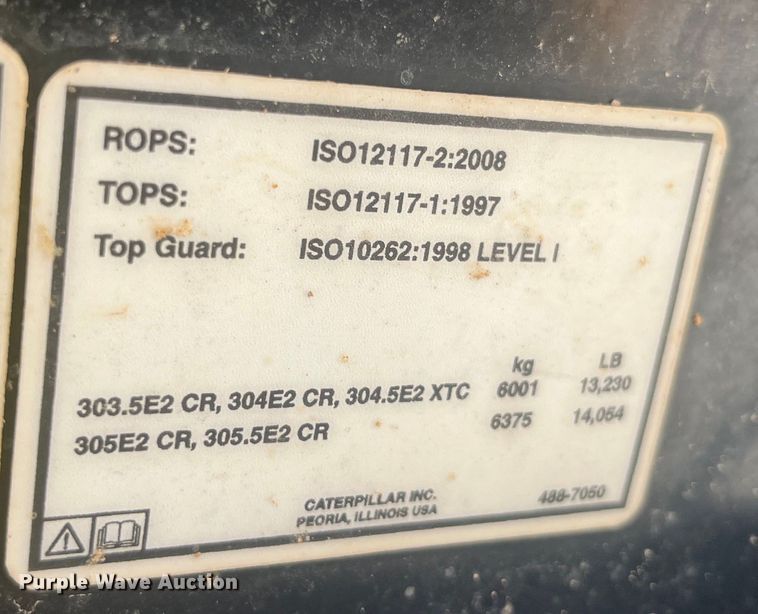 image for item EK8674 2017 Caterpillar  305E2 CR mini excavator