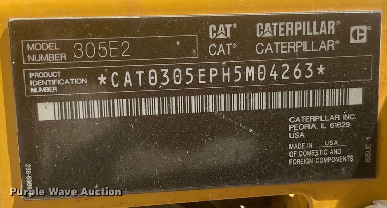 image for item EK8674 2017 Caterpillar  305E2 CR mini excavator