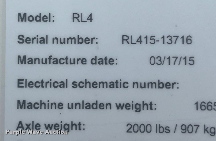 image for item EK8676 2015 Terex RL4 light plant