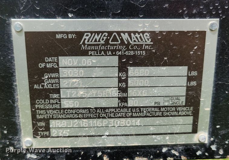 image for item KA9981 2006 Ring-O-Matic 275 vacuum excavator