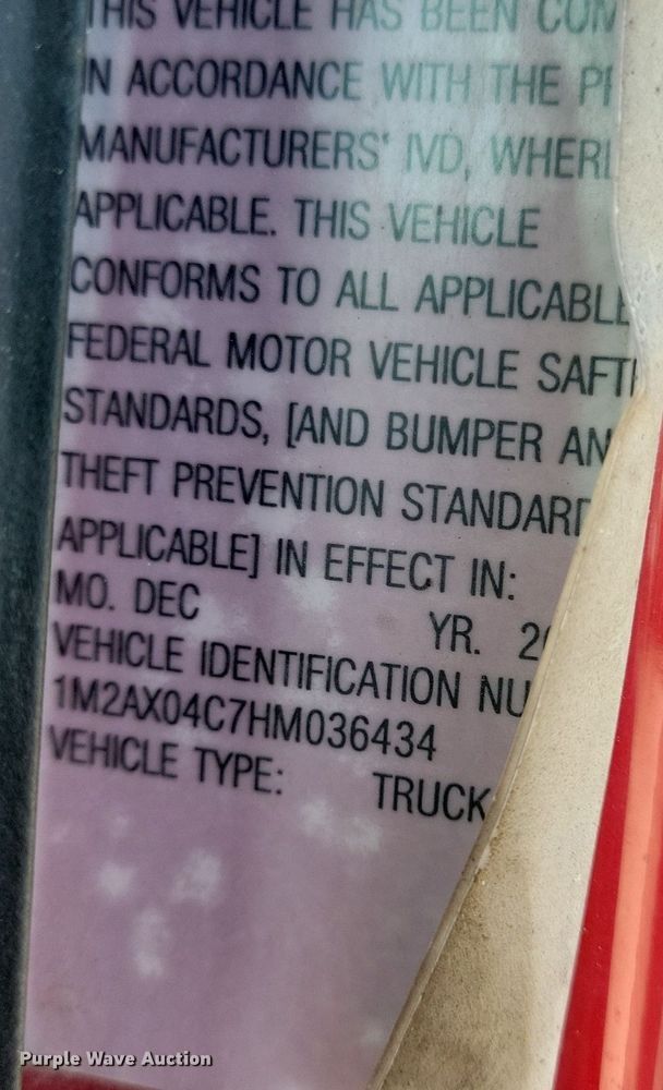 image for item KA9990 2017 Mack GU713 dump truck