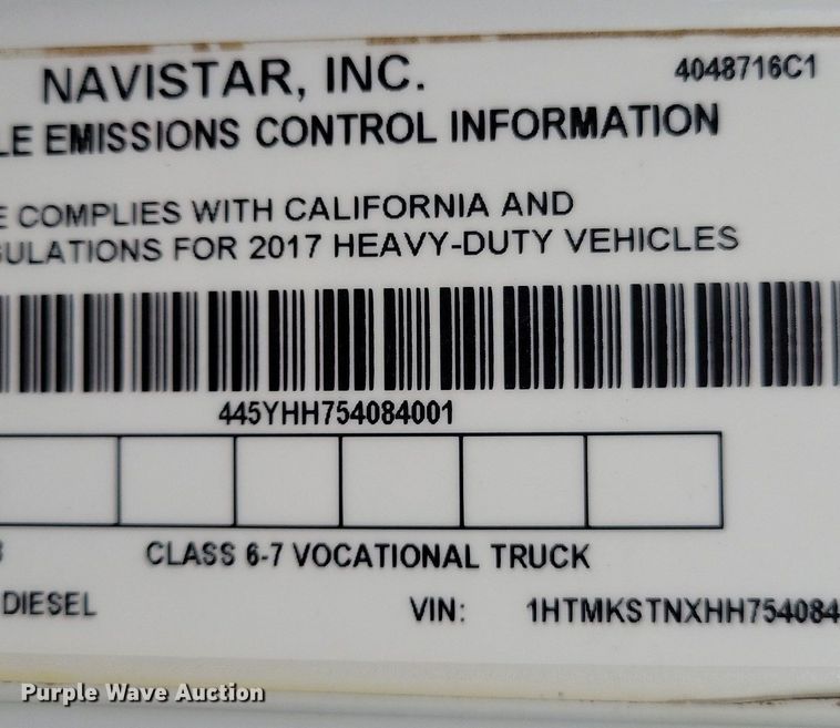 image for item KA9998 2017 International  4400 flatbed truck