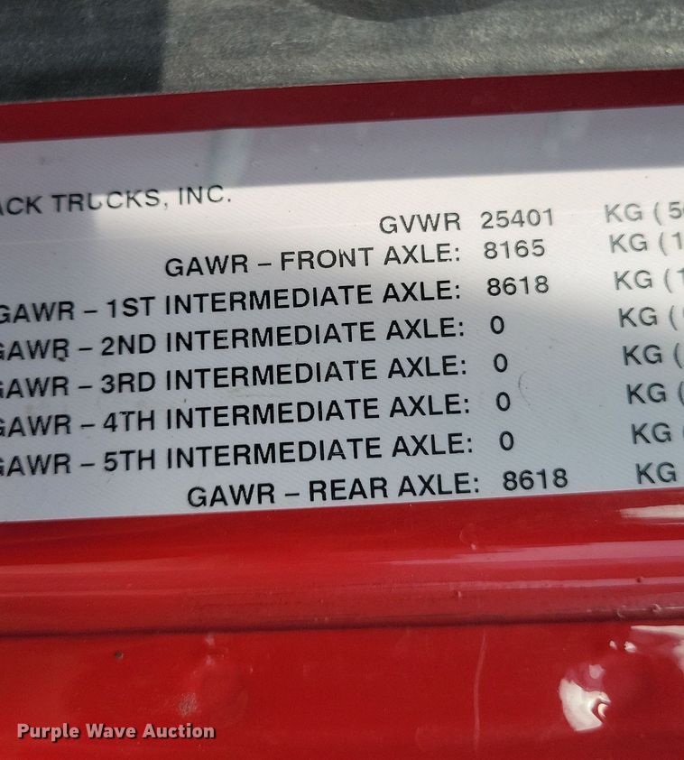 image for item KB9012 2018 Mack GU713 dump truck