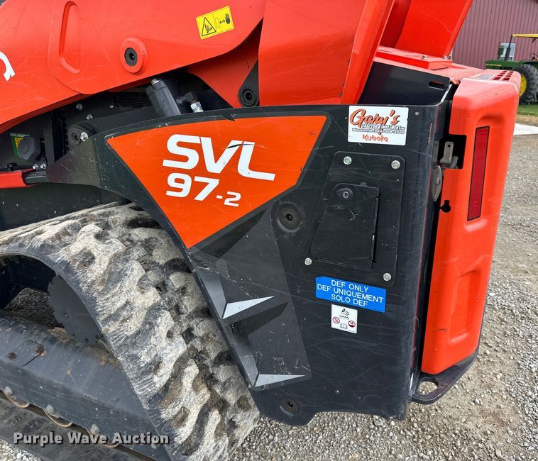 image for item LR9387 Kubota SVL97-2 tracked skid steer loader