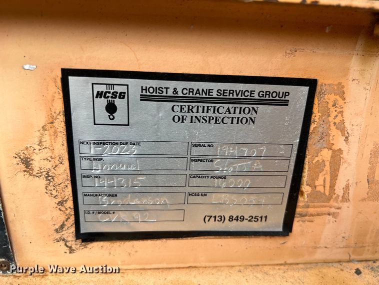 image for item LU9884 1992 Broderson IC-80-2D crane