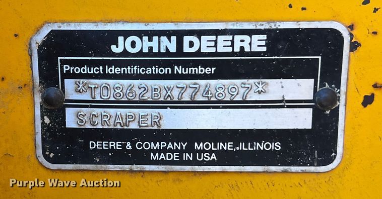 image for item LU9893 1991 John Deere  862B elevating scraper