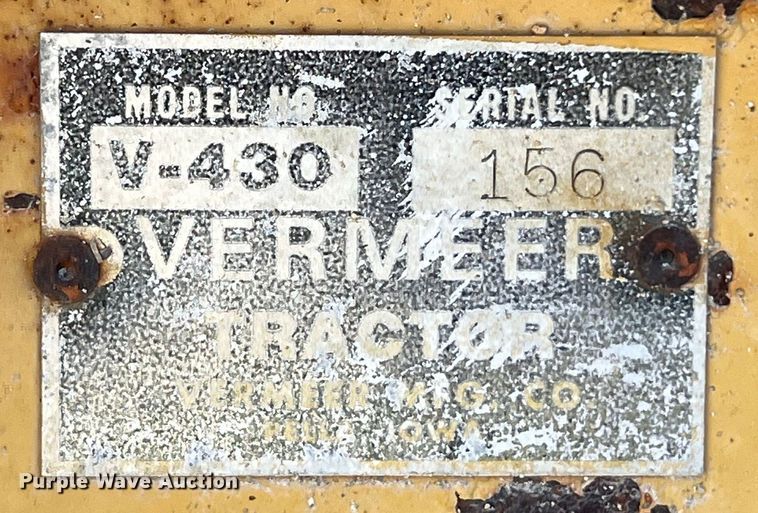 image for item LU9898 1982 Vermeer V-430 trencher