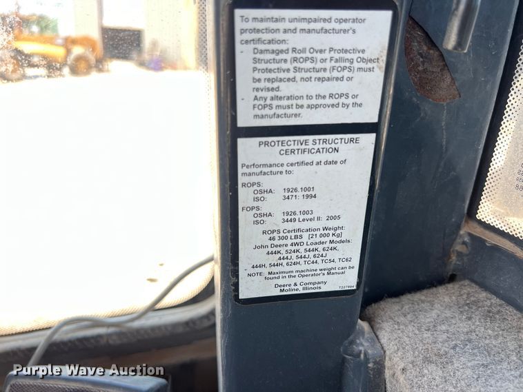 image for item LU9908 2011 John Deere  544K wheel loader