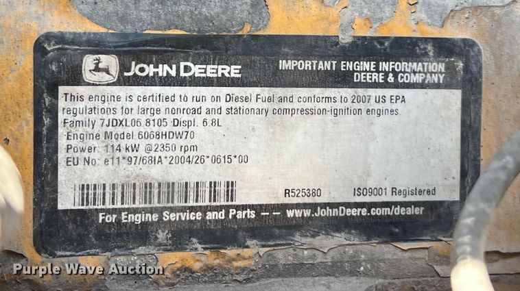 image for item LU9915 2007 John Deere  544J wheel loader