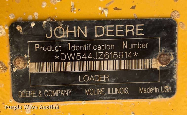 image for item LU9915 2007 John Deere  544J wheel loader