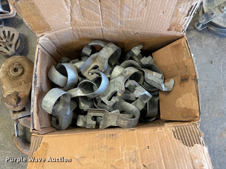 image for item MU9920 (2) pallets of cable rollers and snatch blocks