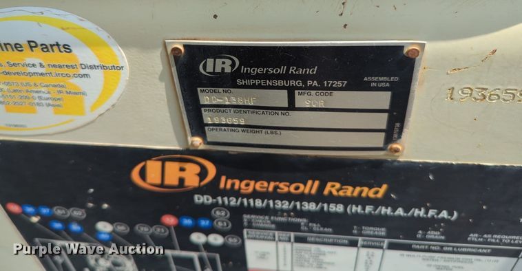 image for item NG9902 Ingersoll Rand  DD-138HF double drum vibratory roller
