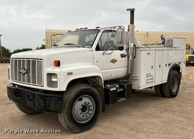 image for item NL9868 1993 Chevrolet  Kodiak C6500 utility / service truck with reel carrier