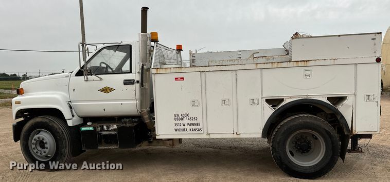 image for item NL9868 1993 Chevrolet  Kodiak C6500 utility / service truck with reel carrier