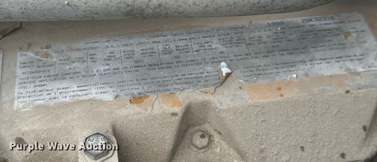 image for item NL9868 1993 Chevrolet  Kodiak C6500 utility / service truck with reel carrier