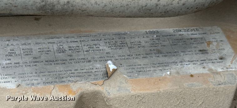 image for item NL9868 1993 Chevrolet  Kodiak C6500 utility / service truck with reel carrier