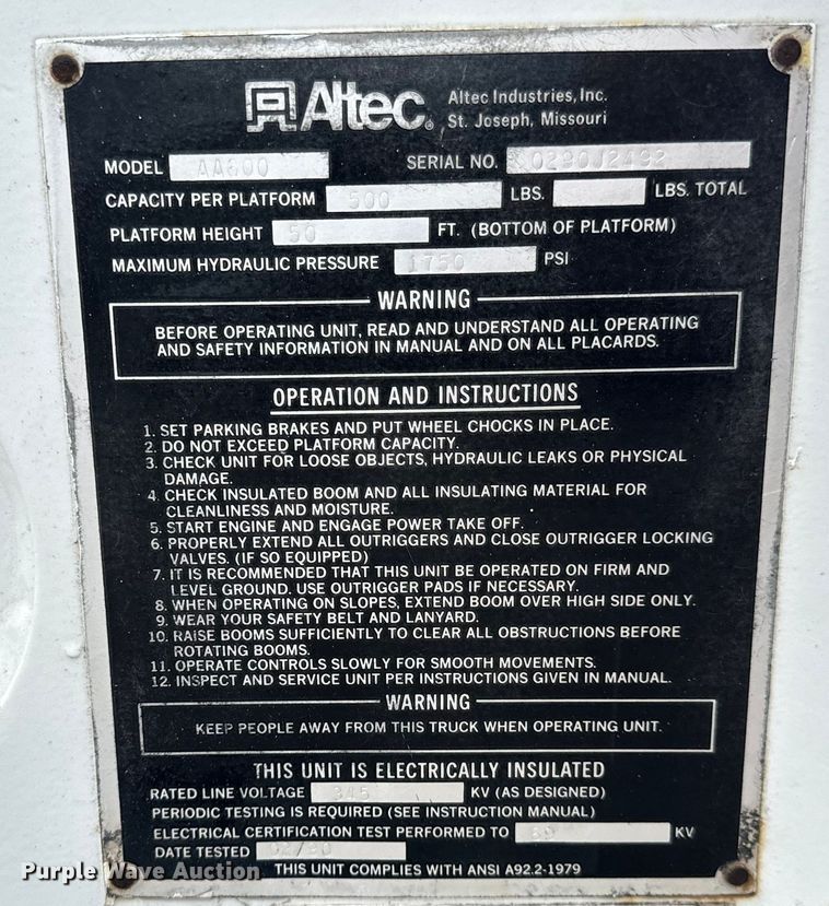 image for item NL9870 1990 Ford F700 bucket truck