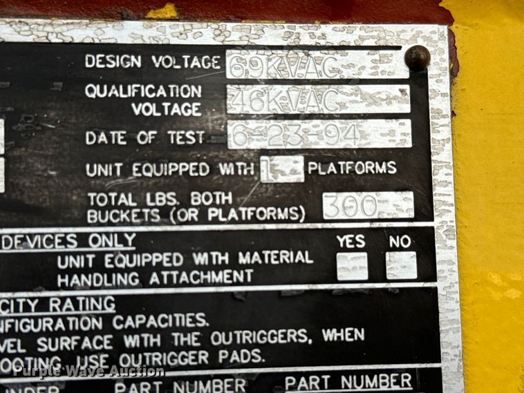 image for item NL9871 1995 Ford F700 digger derrick truck