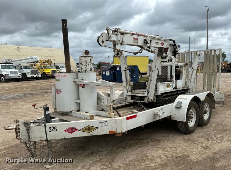 image for item NL9889 2003 SDP  EZ Hauler Series 2 mini digger derrick with trailer