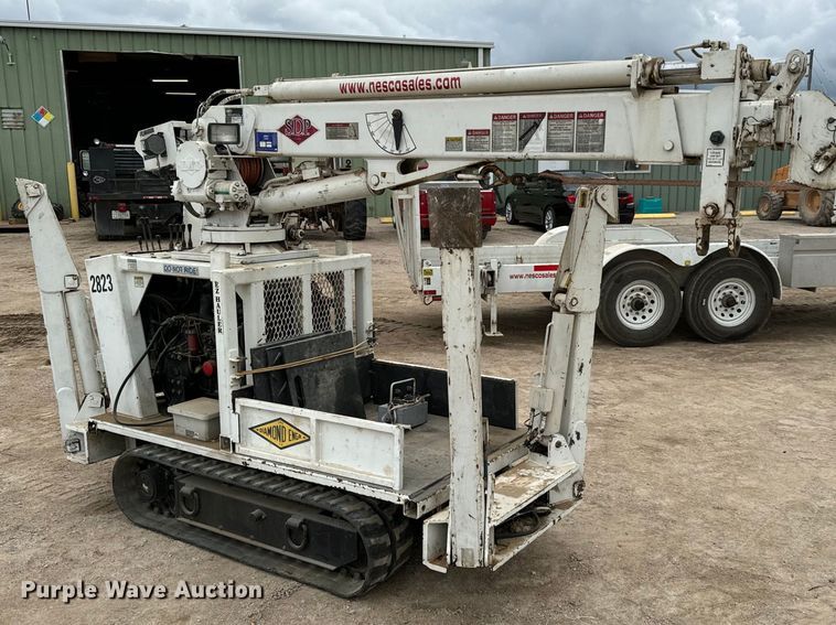 image for item NL9889 2003 SDP  EZ Hauler Series 2 mini digger derrick with trailer