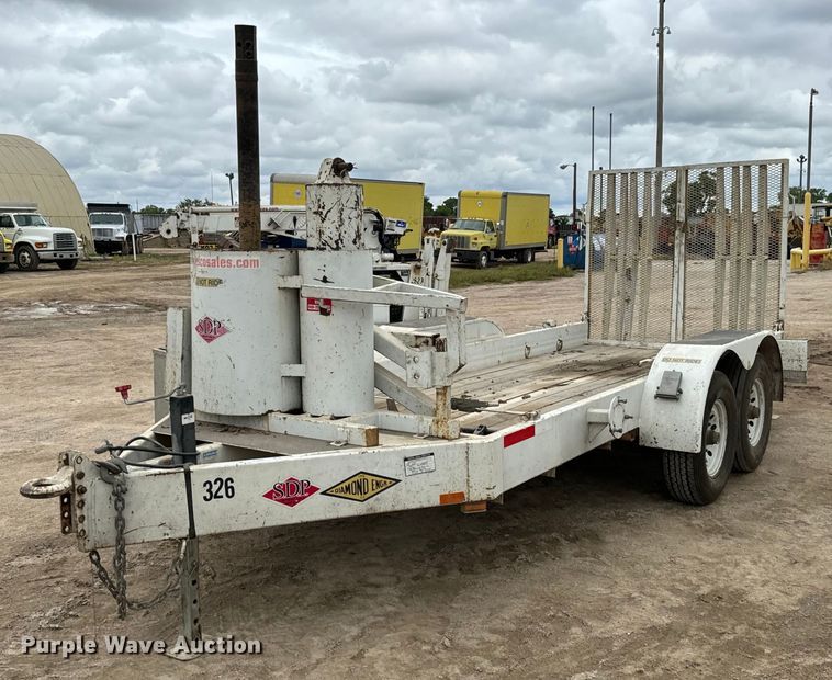 image for item NL9889 2003 SDP  EZ Hauler Series 2 mini digger derrick with trailer