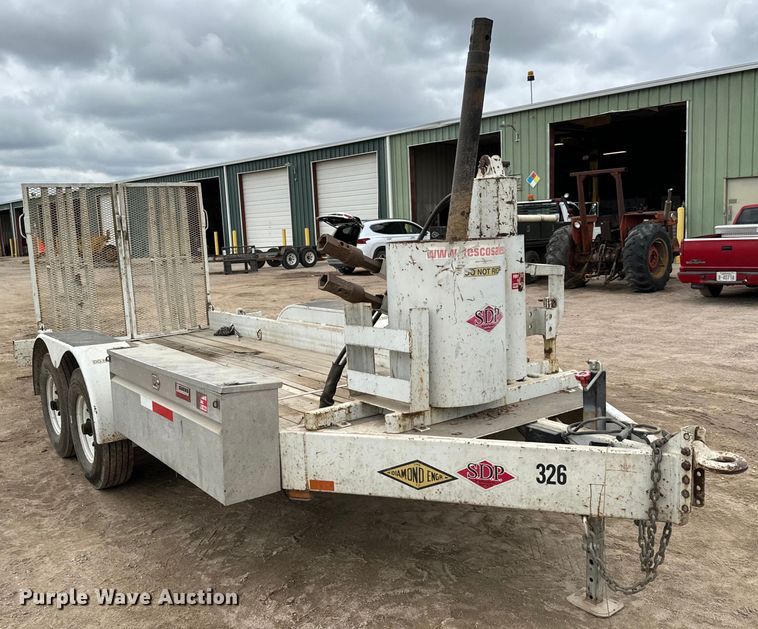 image for item NL9889 2003 SDP  EZ Hauler Series 2 mini digger derrick with trailer