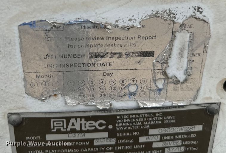 image for item NL9893 2009 Ford F550 Super Duty XL bucket truck