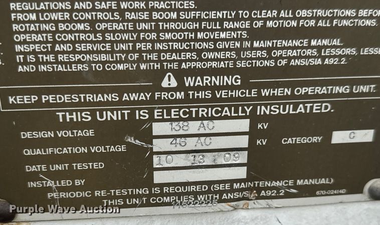 image for item NL9893 2009 Ford F550 Super Duty XL bucket truck