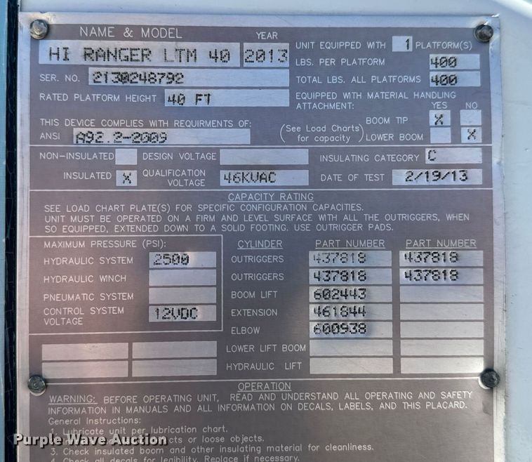 image for item NL9929 2012 Dodge Ram 5500HD bucket truck