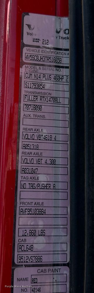 image for item NL9937 1996 Volvo  tank truck