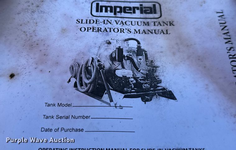 image for item NL9942 Imperial S550 Vacuum tank