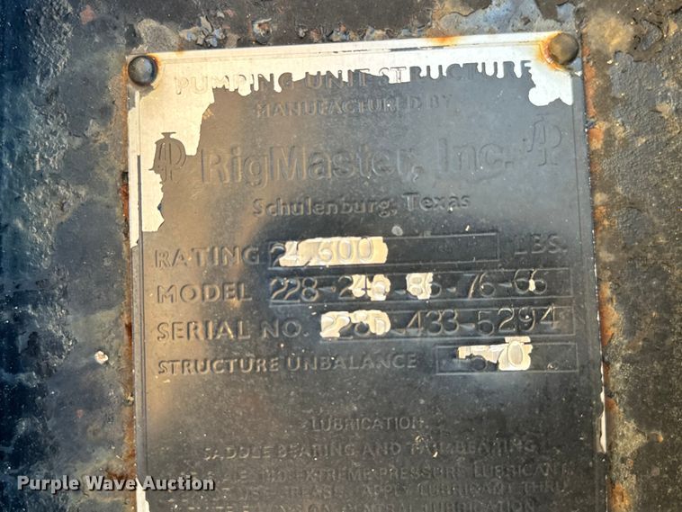 image for item NL9989 RigMaster 228 pump jack 