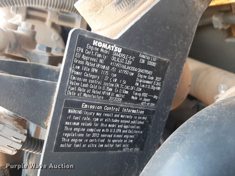 image for item NU9828 2012 Komatsu PC88MR-8 HD mini excavator