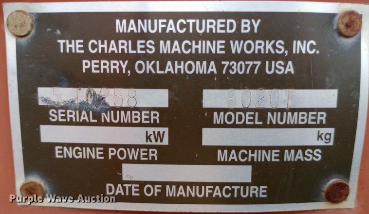 image for item NU9836 2000 Ditch Witch  8020 Turbo trencher