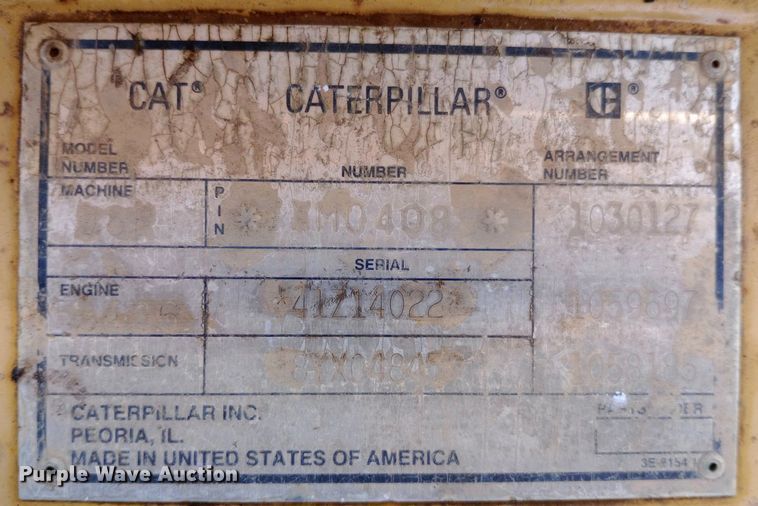 image for item NU9841 1999 Caterpillar D8R cable plow