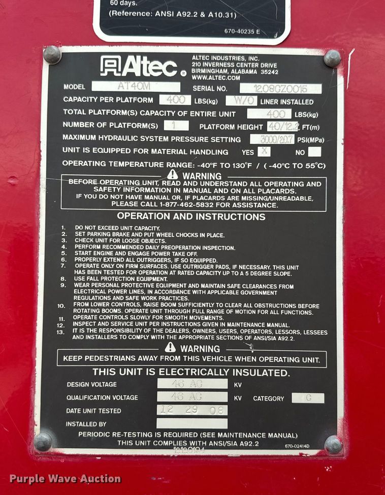 image for item NU9866 2009 Ford F550 Super Duty XL SuperCab bucket truck 