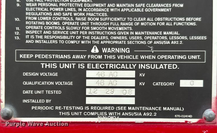 image for item NU9866 2009 Ford F550 Super Duty XL SuperCab bucket truck 