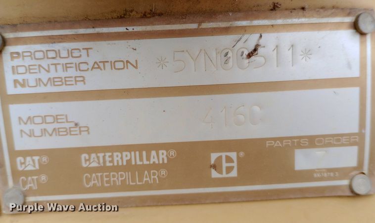 image for item NU9876 1996 Caterpillar  416C backhoe