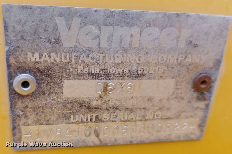 image for item NU9889 2006 Vermeer D6x6 Six Shooter directional boring unit with trailer