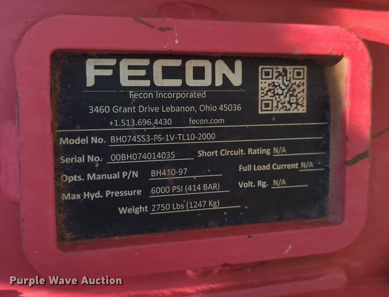 image for item NW9501 Fecon Bull Hog BH074SS3 skid steer mulcher